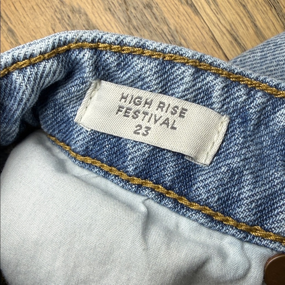 PacSun Women’s High Rise Festival Button Fly Denim Shorts Size 23 - Picture 12 of 15